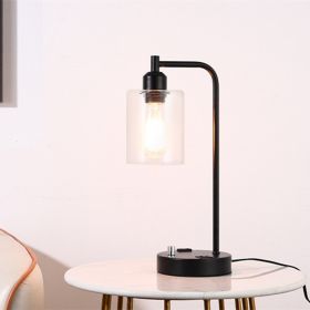 Dual USB Port Charging Electrodeless Dimming Bedside Lamp
