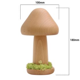 Twist Head Mushroom Small Night Lamp Warm Light Touch (Option: Monochrome Warm Light-Large Beech Usb Charging)