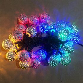 Moroccan Solar Lamp Battery Round Ball Light Garden Decorati (Option: Colorful-6.5M 30LED)