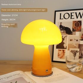 Home Fashion French Mushroom Table Lamp (Option: Orange-Three Color Dimming-220V US)