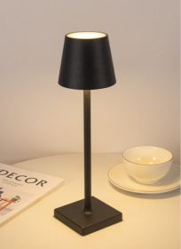 Aluminum LED Charging Table Lamp (Option: Black-Aluminum and iron)
