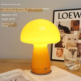 Home Fashion French Mushroom Table Lamp (Option: Orange-Three Speed Dimming-220V US)