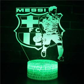 Led Small Night Lamp Football Player Colorful Touch Ambience Light (Option: White Base Colorful Touch-ZB 420)