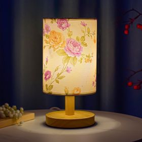 Cozy Table Lamp Bedroom Bedside Chinese Style Literary Decoration B & B Led Night Simple (Option: Three Colors Remote Control-Blooming Riches)